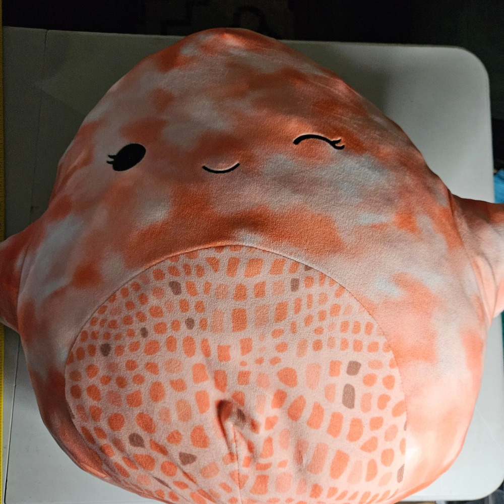 Squishmallows Aziza the Stingray 16 Inch Orange Tie Dye Plush Kellytoy 1620088